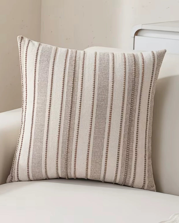 Beige stitch stripe cushion cover from Starlight Express, soft furnishings with textured fabric and stylish striped design.