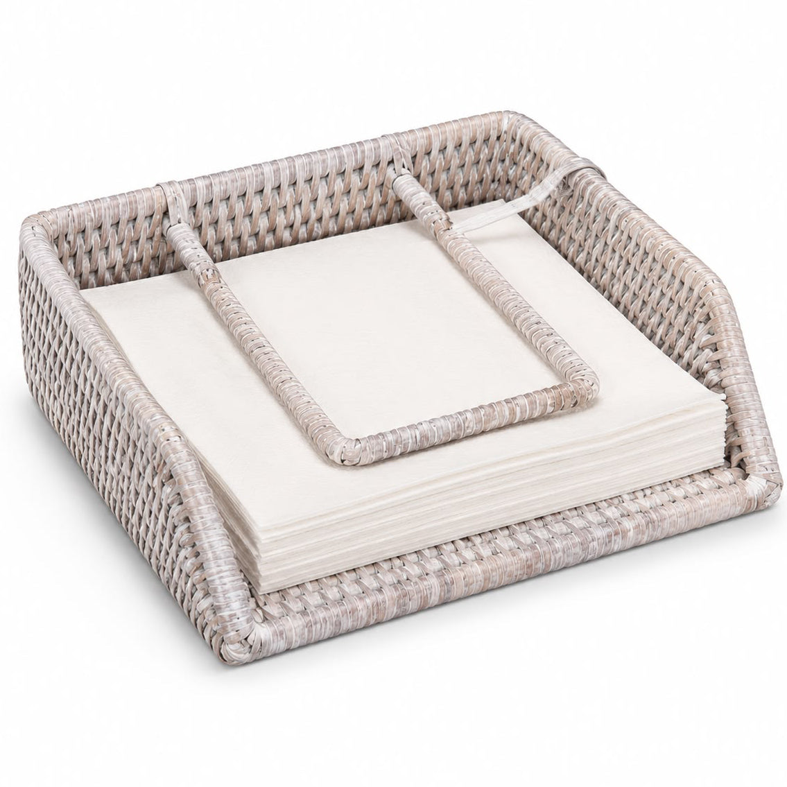 Wickham Rattan Napkin Holder With Weight