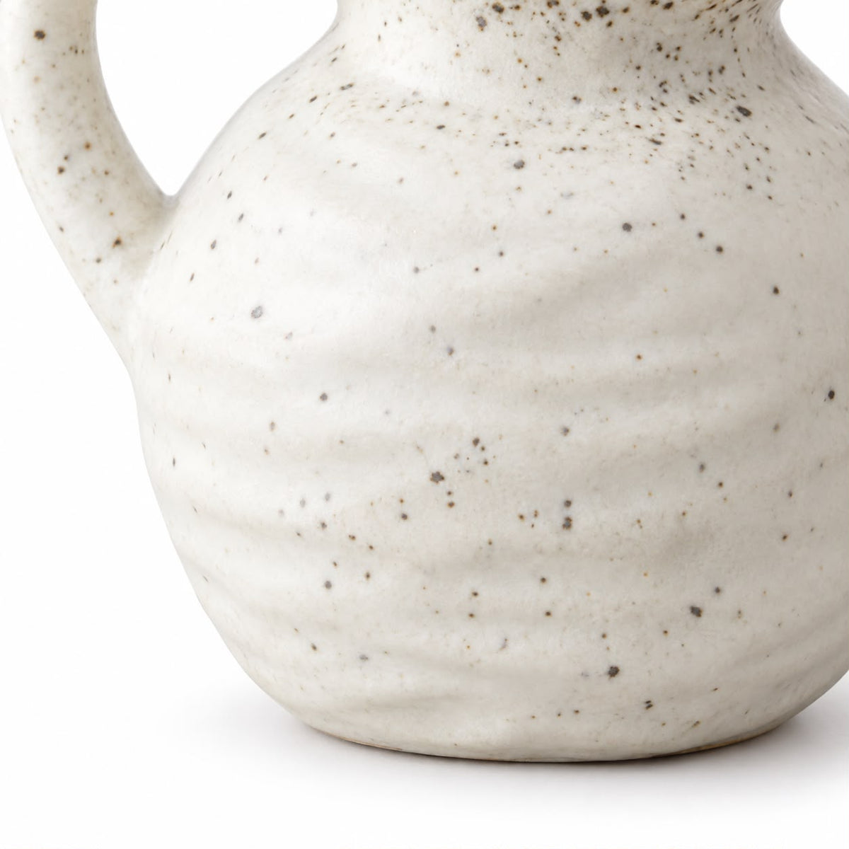 Natural Cream Speckled Ceramic Jug Vase
