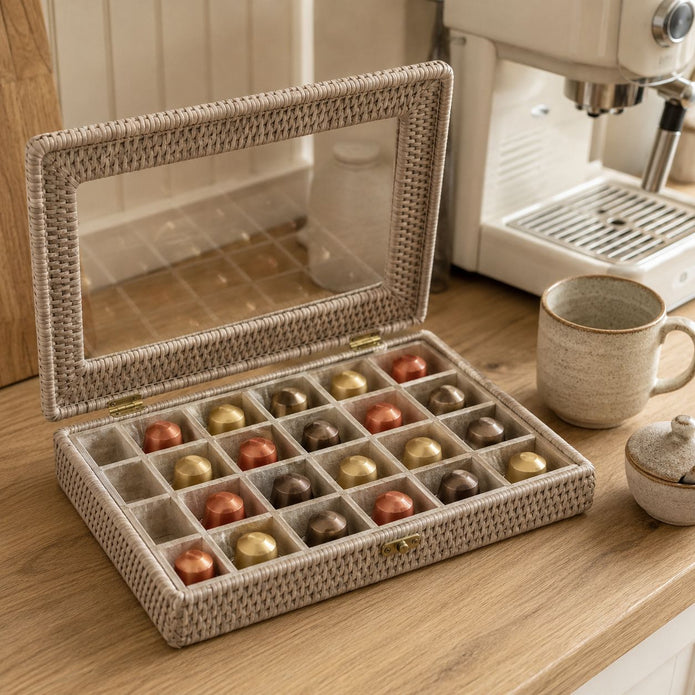 Wickham Rattan Nespresso Coffee Pod Or Wax Melt Storage Box