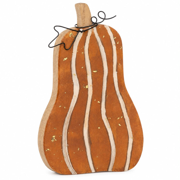 Wooden Orange Pumpkin Decoration – product view 11
