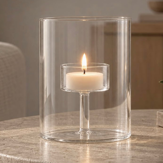 Glass Tealight Candle Lantern