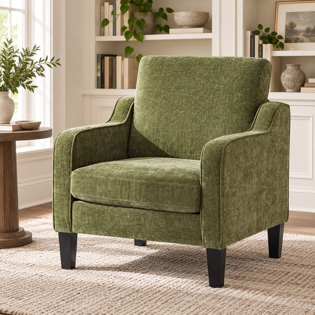 Moss Green Small Upholstered Tub Arm Chair