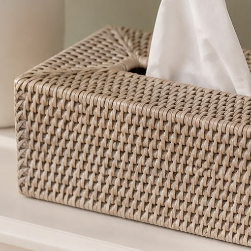 Wickham Rattan Oblong Tissue Box