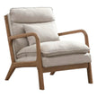 Cream Retro Wooden Framed Arm Chair