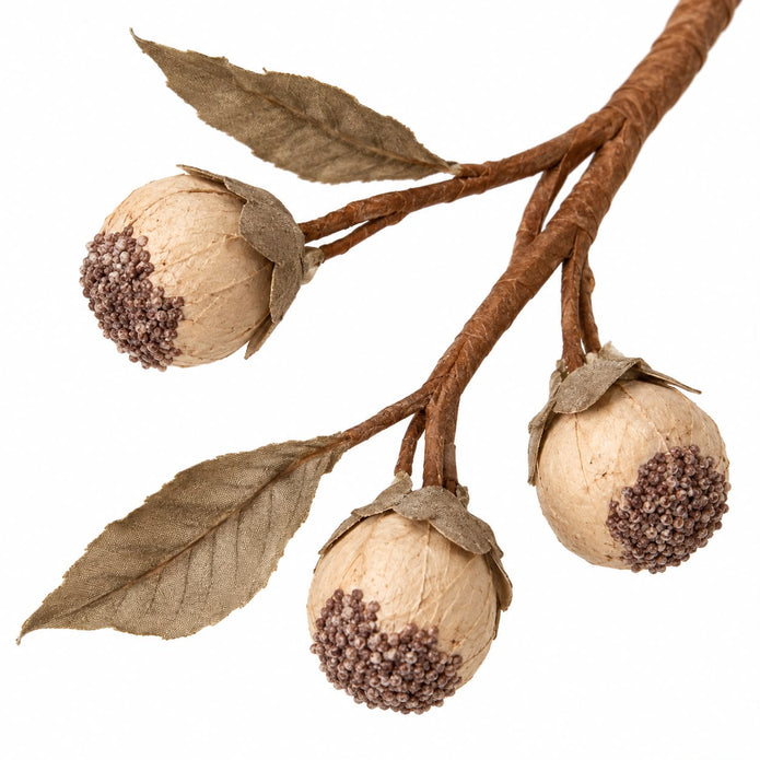 Artificial Beige Berry Stem