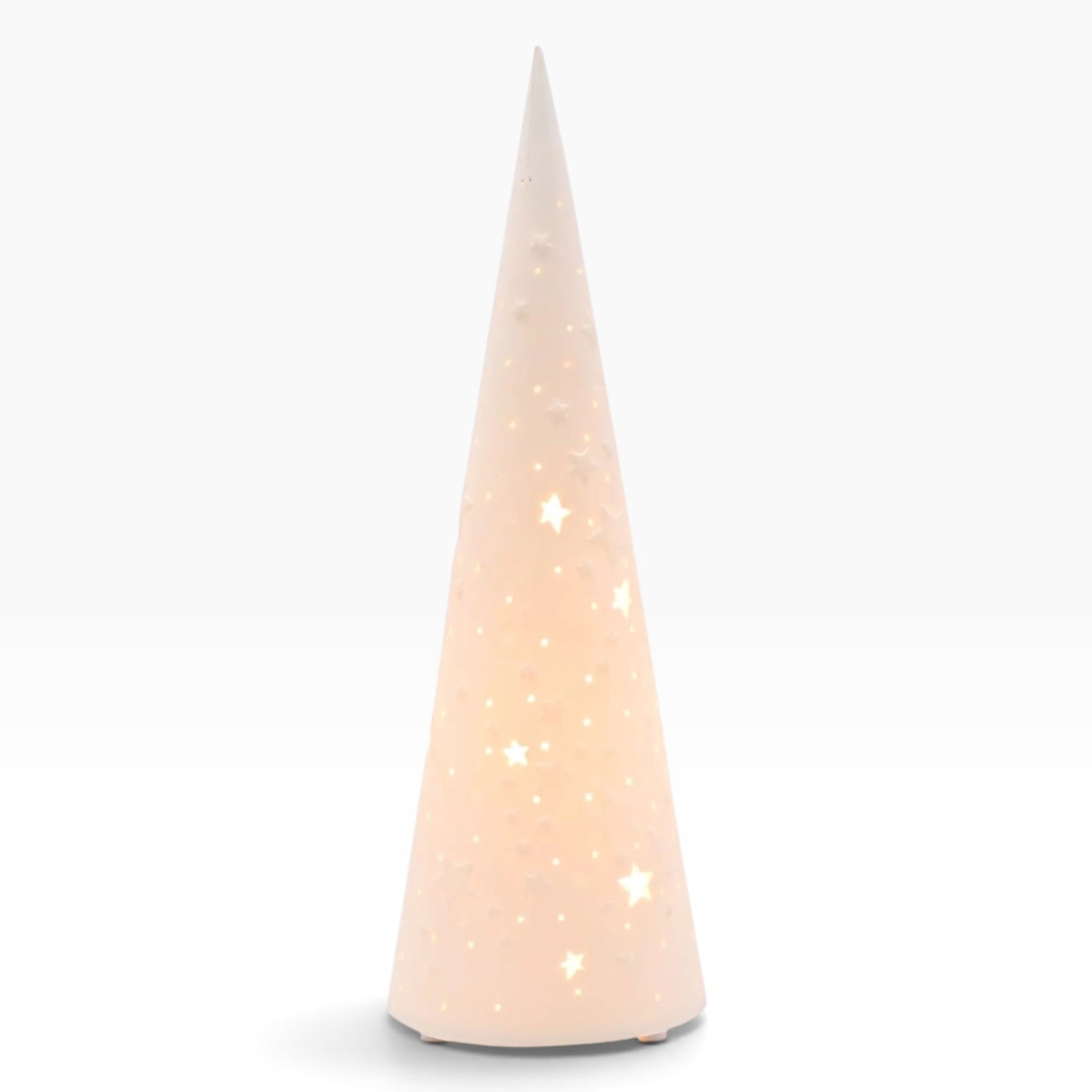 White Porcelain Christmas Tree Lamp