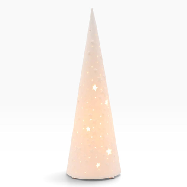 White Porcelain Christmas Tree Lamp