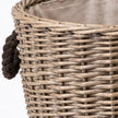 Round Log Basket with Rope Handles