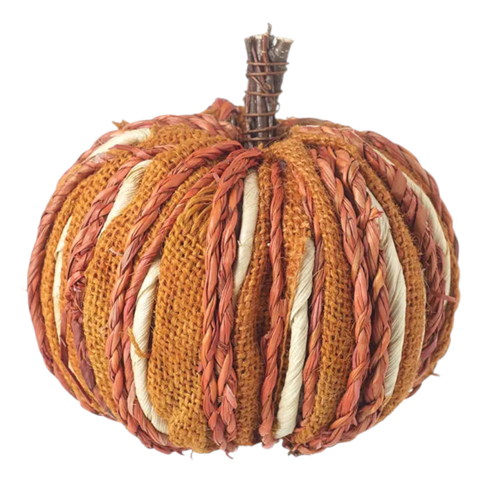 Orange Plaited And Dried Grass Pumpkin