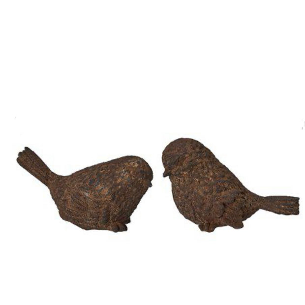 Large Rust Birds Decorative Figures