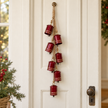 Metal Glossy Red 7 Cowbell Hanging Garland