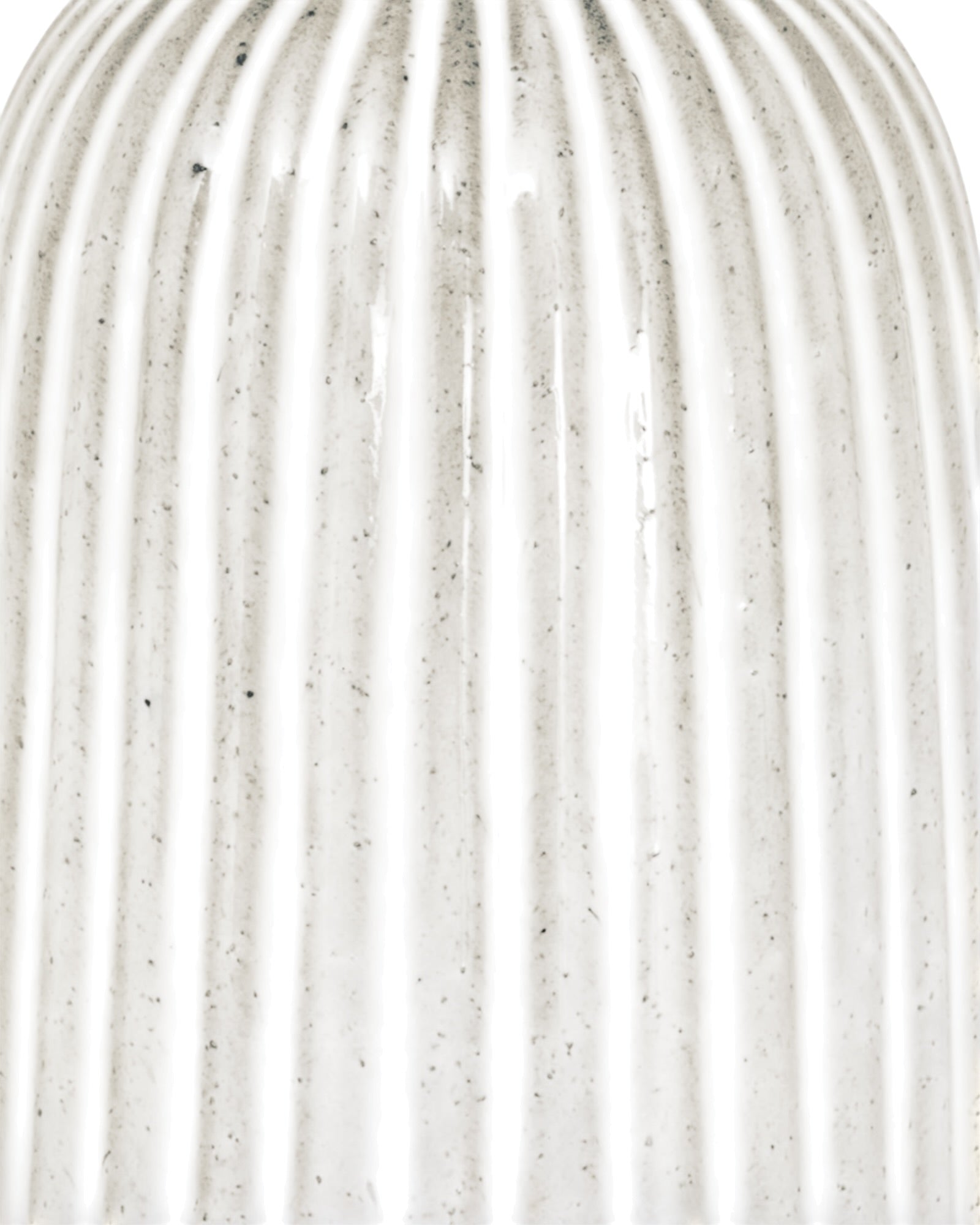 Monte Medium Ribbed Vase by Hill Interiors, showcasing its textured ribbed design in a neutral color.