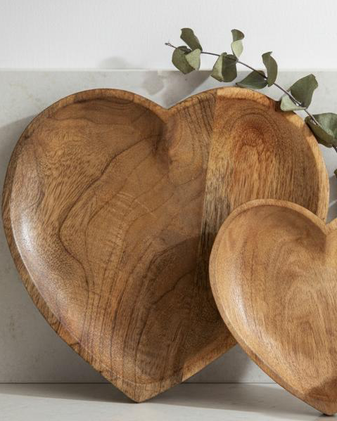 Wooden Heart Trays
