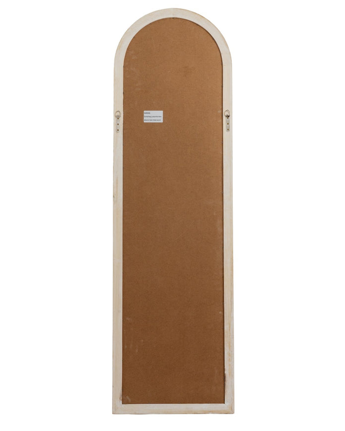 Cleo extra tall wood arched window framed mirror by Hill Interiors, featuring a stylish arched design and natural wood finish.