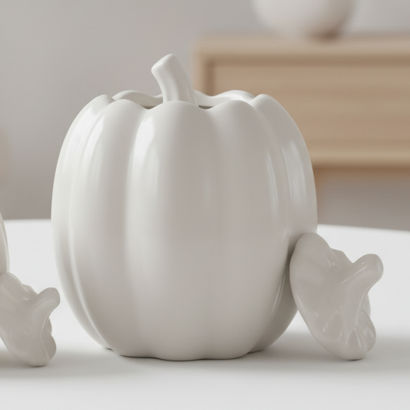 Tall White Pumpkin Oil Burner