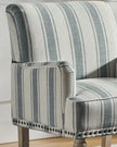 Light Blue Striped Arm Chair