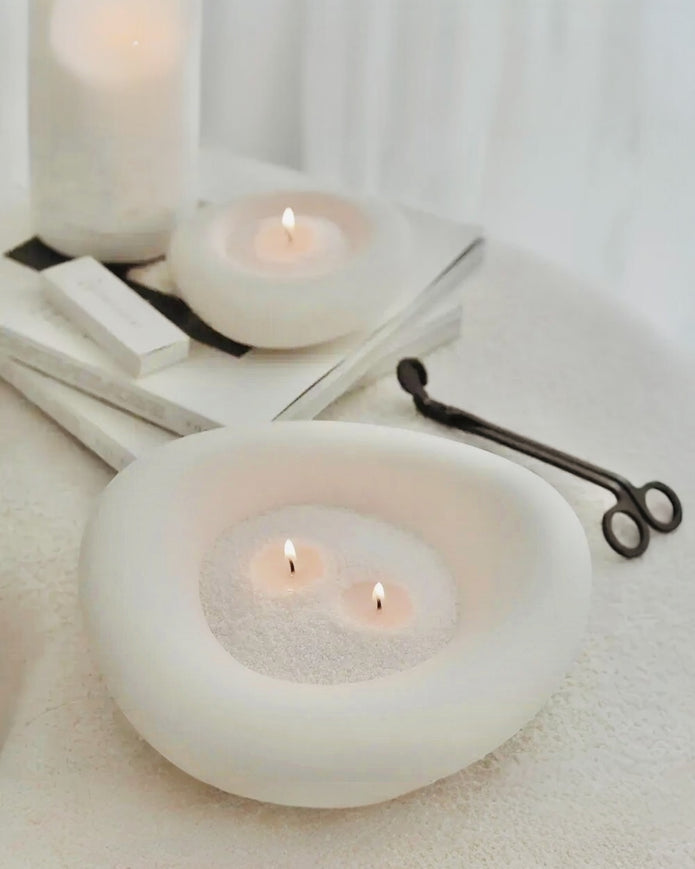 White Scented Candle Sand Kit –  Champagne Rhubarb