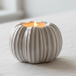 Ceramic Natural Pumpkin Tealight Candle Holder