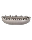 Oval Extra Large Grey Bobble Edged Bowl