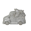 Glazed Neutral Ceramic Truck With Pumpkins