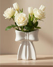 White Ceramic Bow Vase