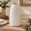 Frosted Snowflake Vase – close-up product detail