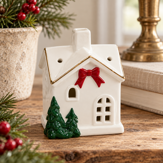 Christmas Home With Red Bow – close-up product detail