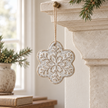 Ceramic Natural Hanging Detailed Snowflake – styled British country home view
