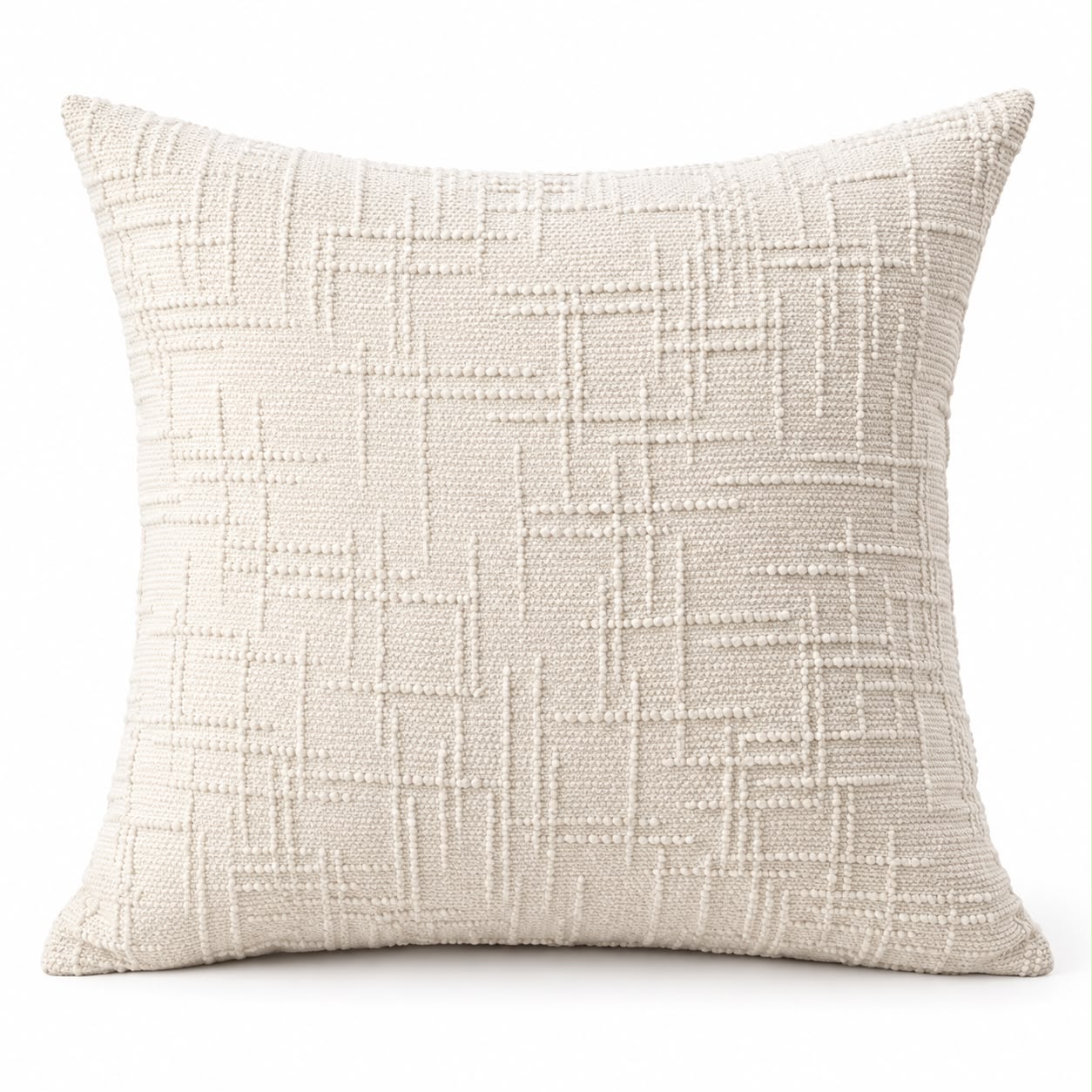 Cream Chenille Textured Cushion Cover