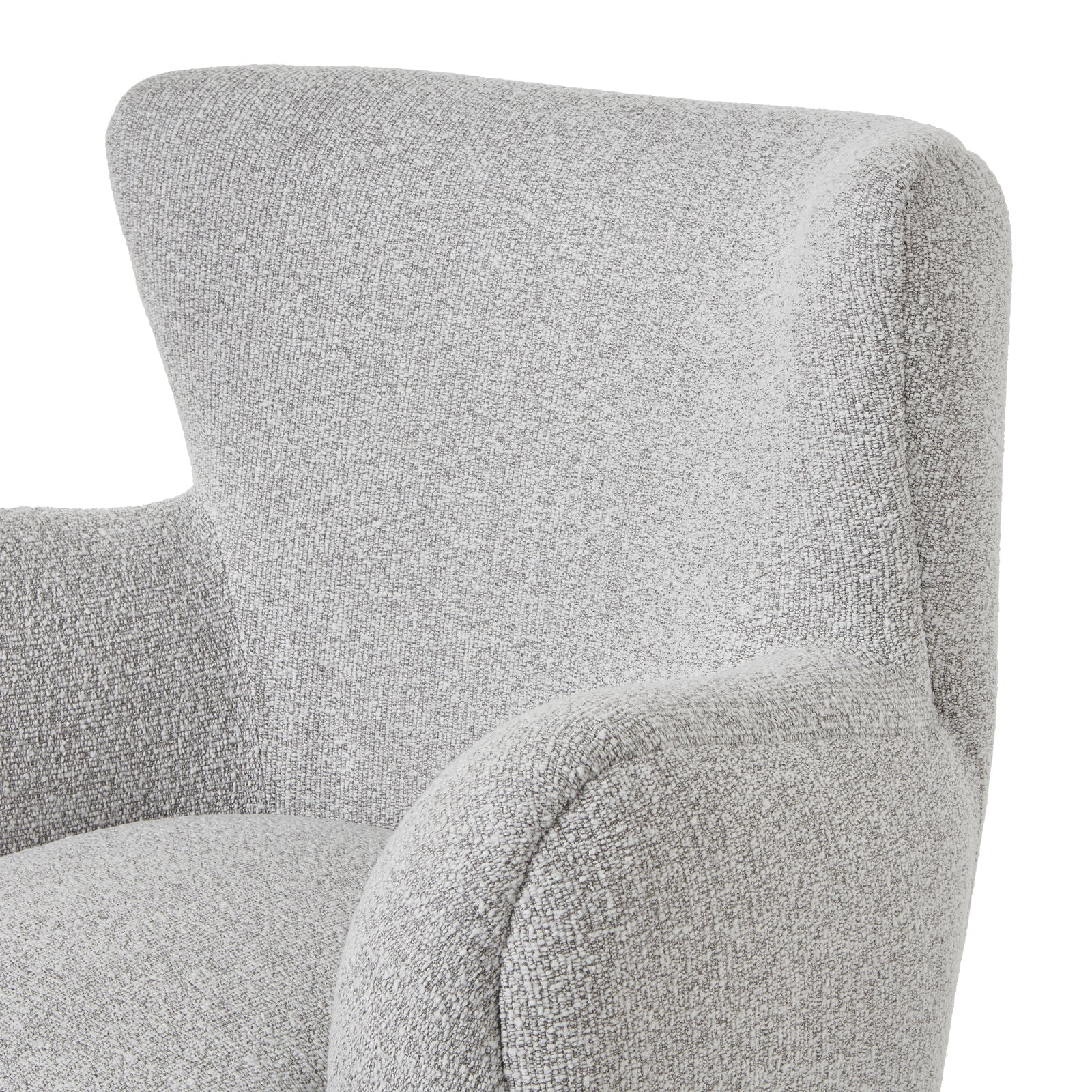 Greige Boucle Large Comfy Arm Chair