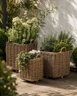 Rattan Kubu Luxury Lined Square Storage Baskets