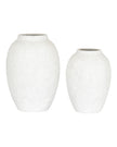 Ashen white matte tall vase by Hill Interiors, featuring a sleek, modern design with a smooth finish and elegant silhouette.