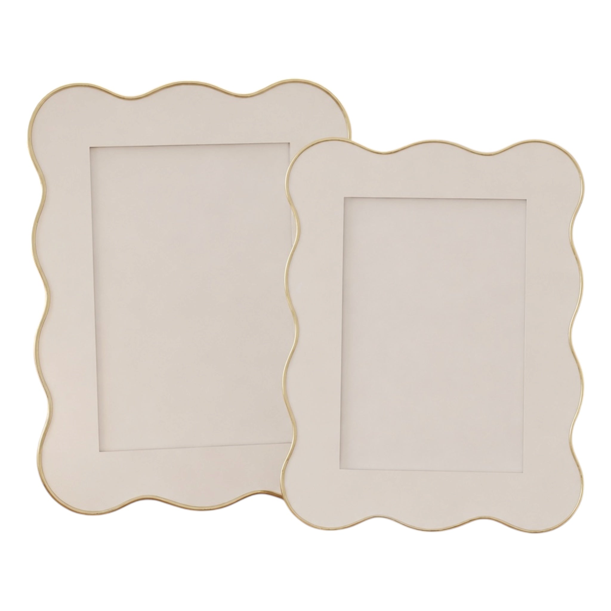 Metal Gold Scalloped Edge Photo Frame