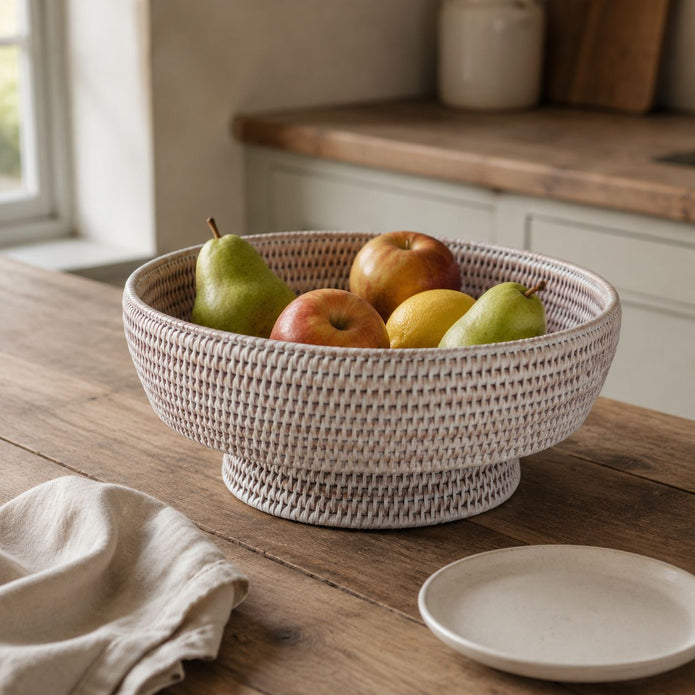 Rattan Footed Fruit Bowl