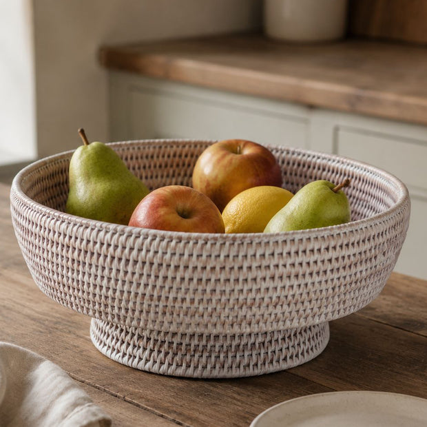 Wickham Rattan Footed Fruit Bowl