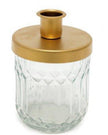Brass And Glass Jar Candle Holder