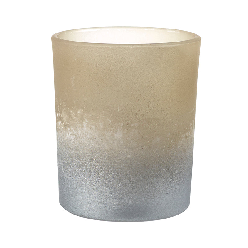 Large Faded Bronze Glass Tealight Holder