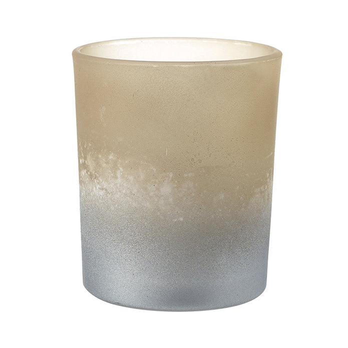 Large Faded Bronze Glass Tealight Holder