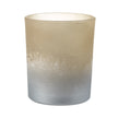 Large Faded Bronze Glass Tealight Holder