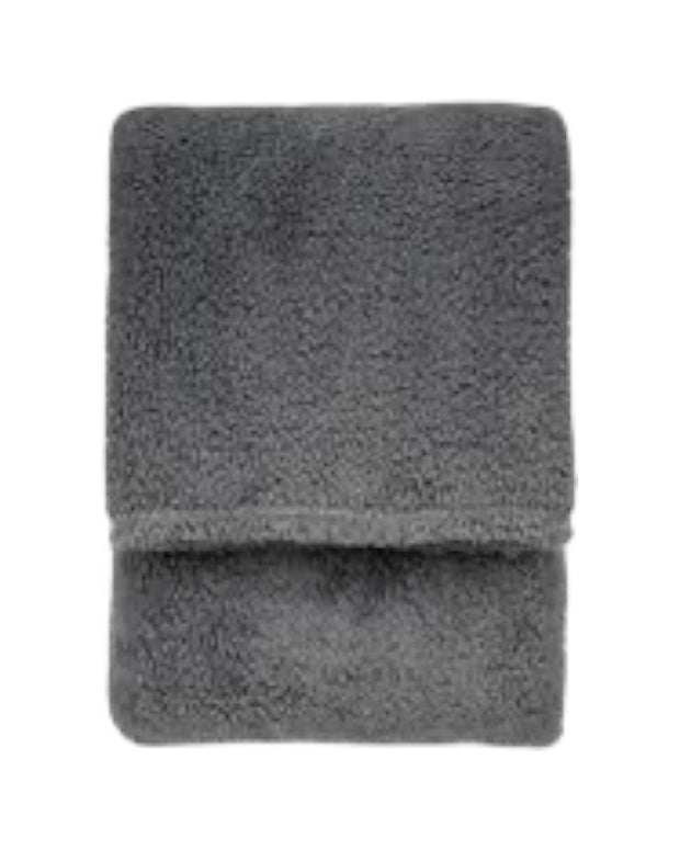 Charcoal Grey Teddy Throw Blanket