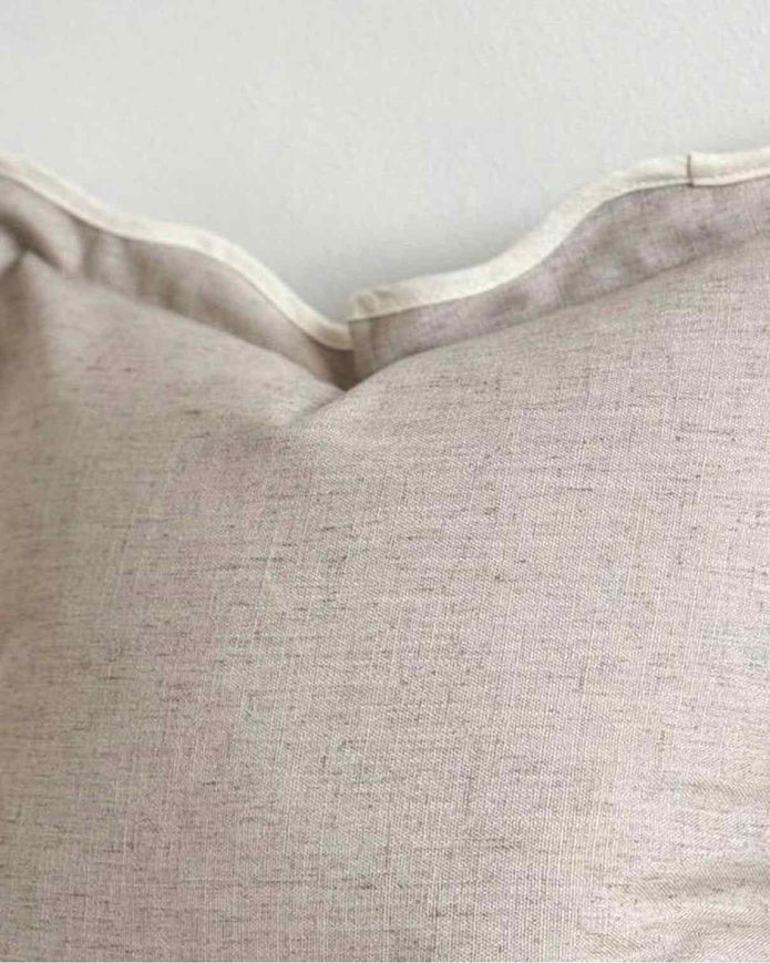 Chloe Beige And Cream Scalloped Edge Cushion Cover