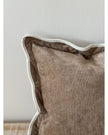 Chloe Coffee Brown And Cream Scalloped Cushion Cover