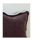 Chloe Coffee Brown Square Scalloped Cushion Cover