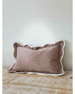 Chloe Dusty Pink Rectangle Scalloped Cushion Cover