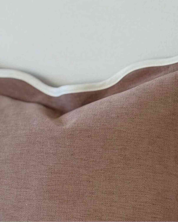 Chloe Dusty Pink Square Scalloped Cushion Cover