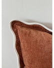 Chloe Rust Brown And Cream Scalloped Cushion Cover