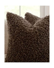 Chocolate Boucle Cushion Cover