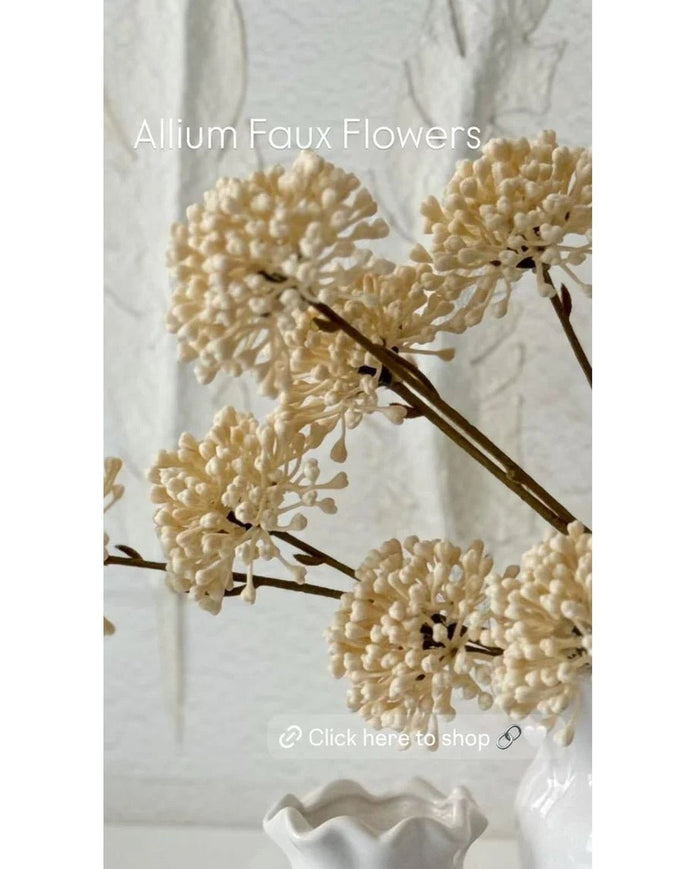 Classic Cream Allium Stem - Faux Plants & FlowersFaux Plants & Flowers - Lulu Loves Home