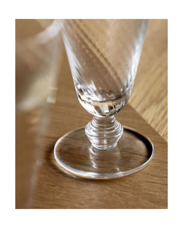 Clear Glass Swirl Flute Glass